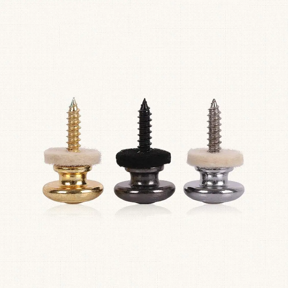 legierung kupfer elektrische gitarre strap lock taste anti slip gürtel schlösser nägel taste heringe schraube flache köpfe free gl