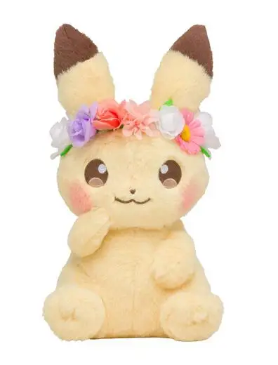 Японское аниме PIKACHU & Eevee с цветочной головкой Кольцо Ver. Плюшевые