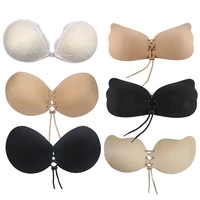 summer invisible bra strapless seamless self adhesive sticky intimates for wedding party a b c d cup sexy bra lingerie female