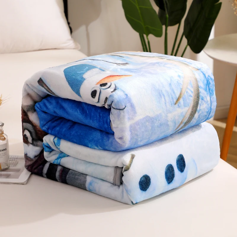 Мягкое толстое одеяло с изображением героев мультфильма Холодное сердце Эльзы и