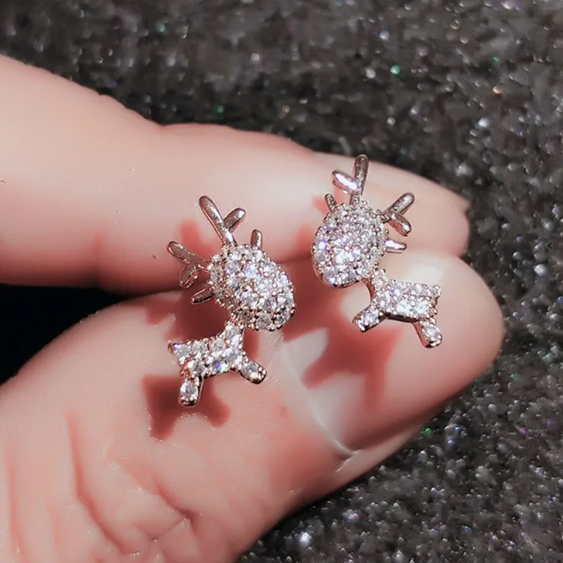 Креативные серьги-гвоздики из серебра s925 18 К розового золота/золота с