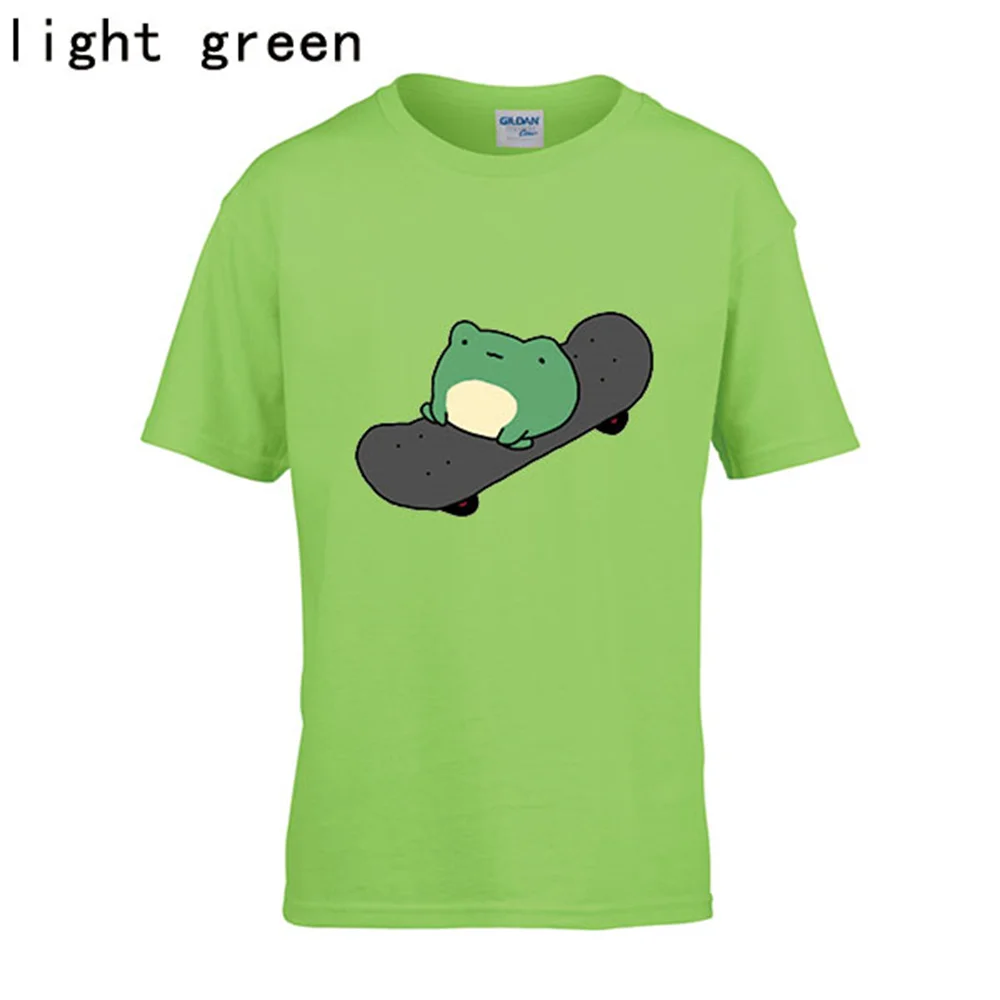 

Summer Kids Top Short Sleeve T-Shirt Funny Print Cartoon Skateboard Frog Cute Boy Girl Clothes Street Clothing Quality Clothes
