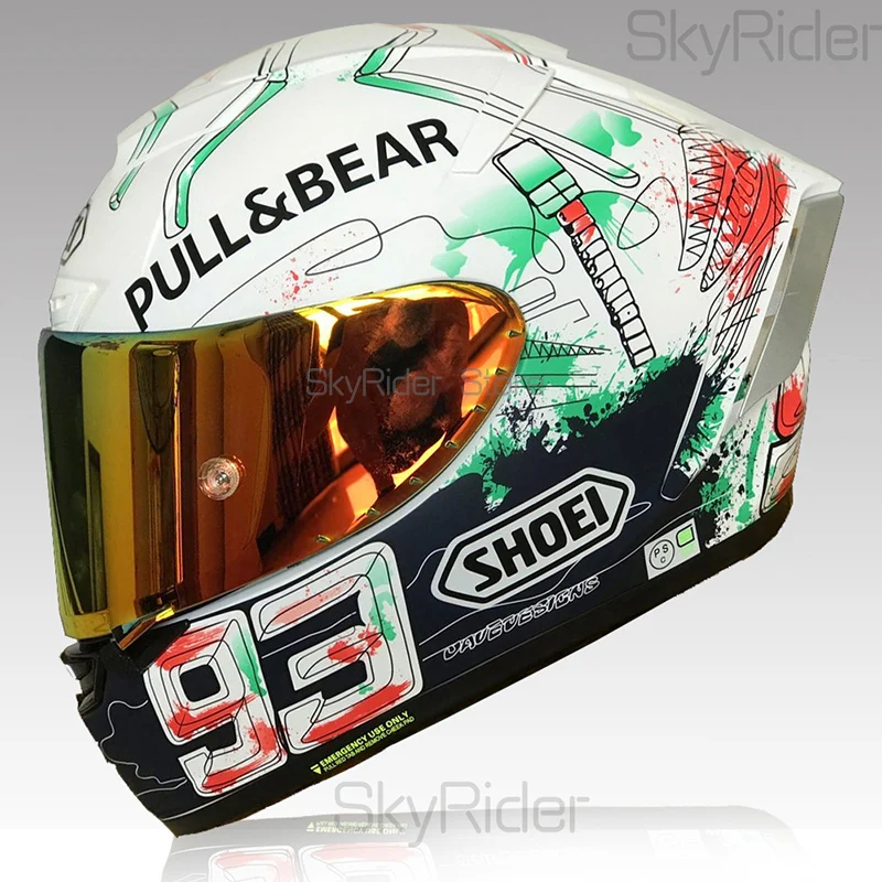 Мотоциклетный шлем на все лицо X14 Marquez мотоциклетный с рисунком generation2 ANT для езды