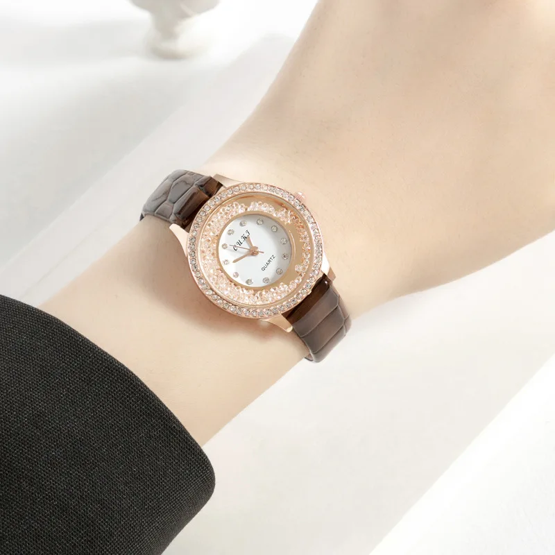 

New fashion girls watch quicksand rhinestone belt quartz watch ladies net celebrity female watch