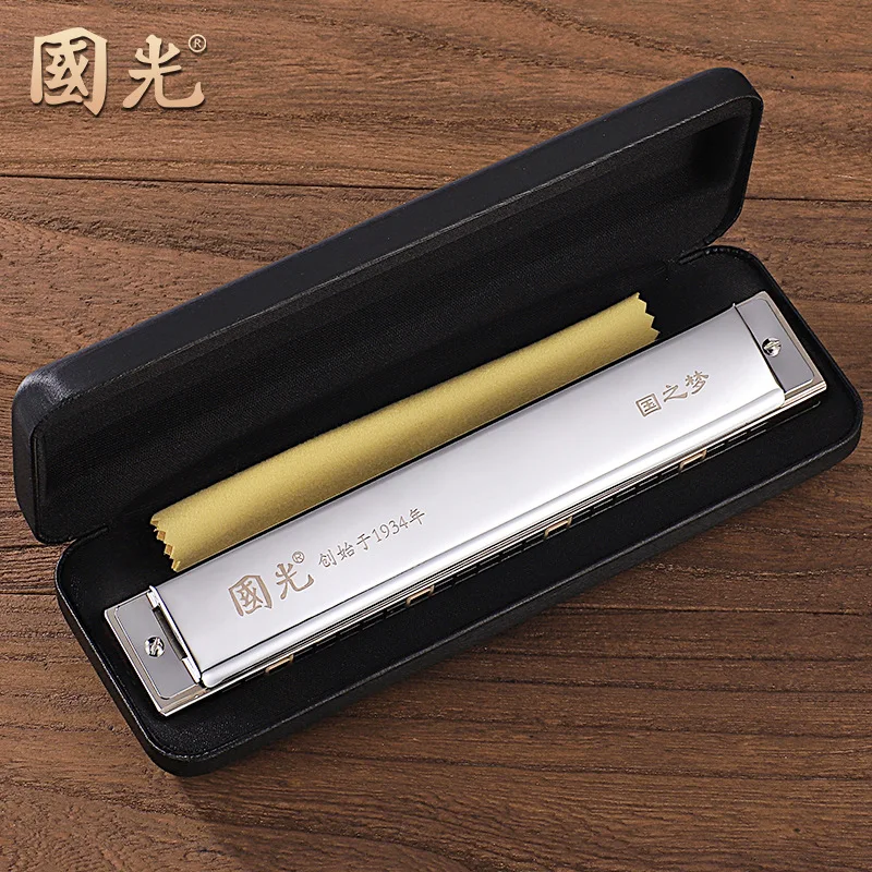 

Black 24-hole Polyphonic C Harmonica Children Japan Small Harmonica Enfant Mouth Piece Intrument De Musique Entertainment