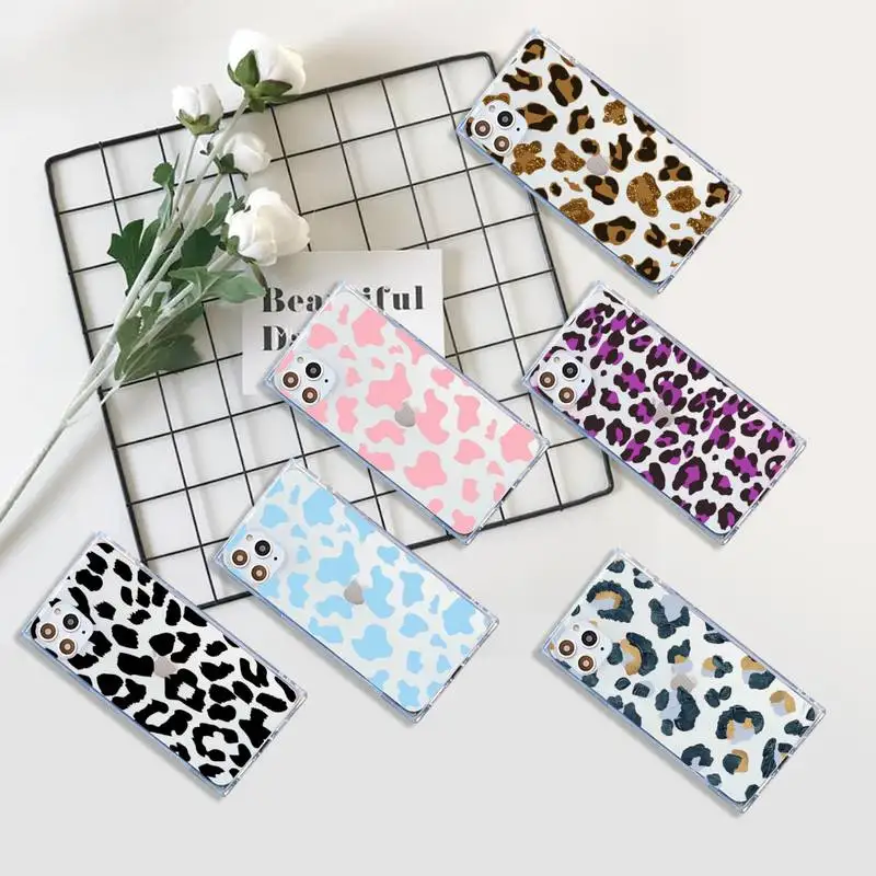 

Leopard Print sexy pattern Phone Case Transparent for iPhone 7 8 11 12 se 2020 mini pro X XS XR MAX Plus