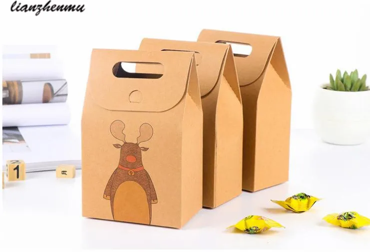 36 шт крафт-бумага коробка конфет Рождественский подарок упаковочная сумка Zakka