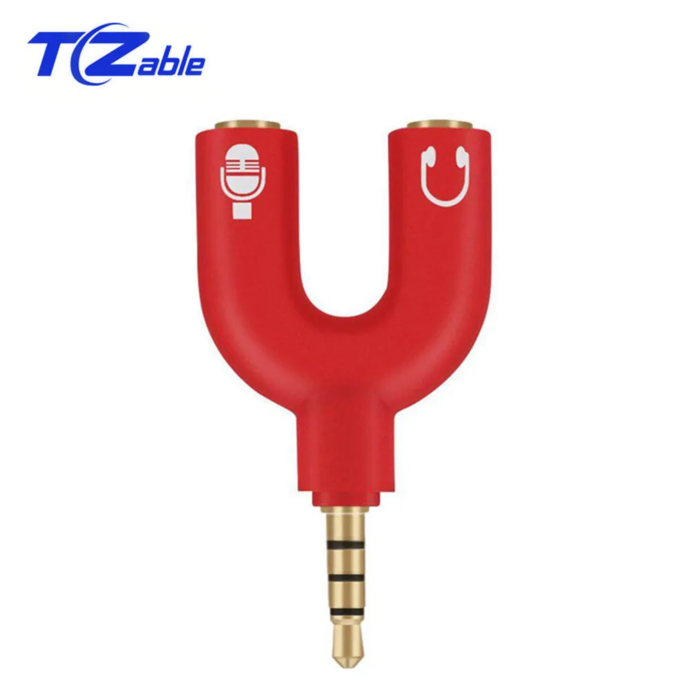 3 5 мм 4 полюсный аудио разветвитель адаптер для компьютерного разъема 1 штекер на 2