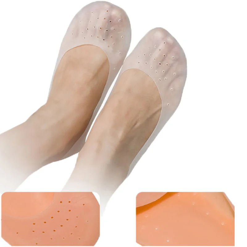 

Foot Treatment Protector Silicone Moisturizing Gel Heel Protect Insoles Unisex Socks Dry Cracked Foot Sleeves Relieve Heel Pain