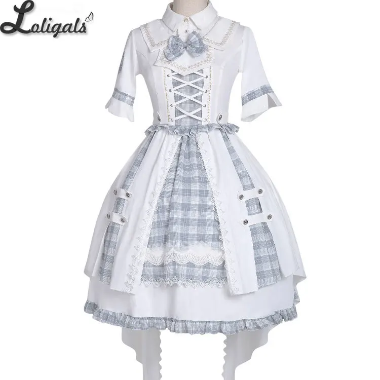 

Shining Star ~ Sweet Lolita Dress Short Sleeve Plaid Party Dress
