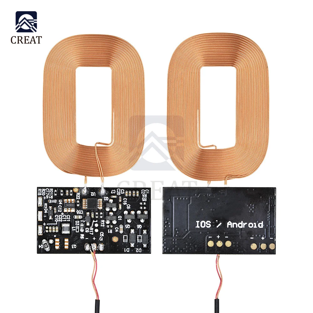 DIY Qi Standard Wireless Charging Coil Receiver Module Circuit Board DIY Coil For Phone For Battery 5V 1A Fast Quick Charger