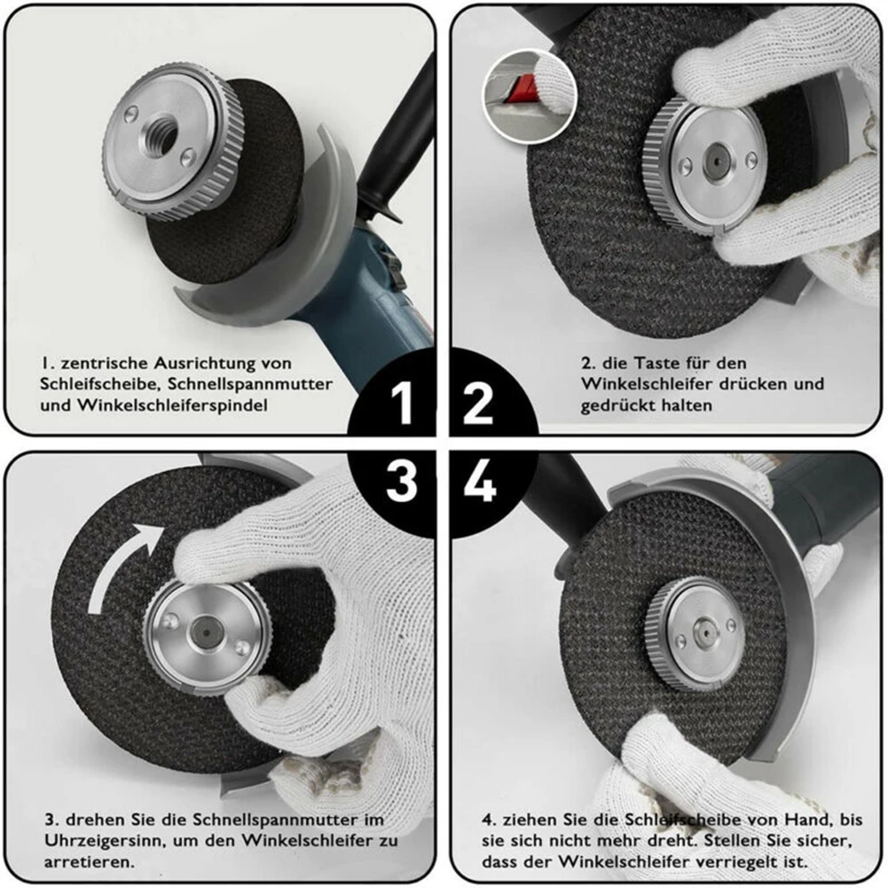 Tuerca con reborde interno y exterior para amoladora angular M14, reemplazo de potencia de tuerca de liberación rápida para Bosch, Metabo, Milwaukee, Makita, 1/3 Uds.