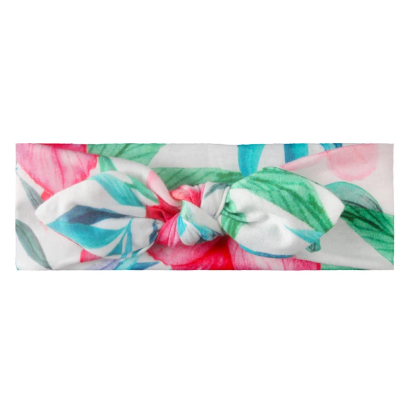 

Baby Girl Headband Lovely Bowknot Elastic Head Bands Children Tuban Baby Accessories Floral Hair Haarband TXTB1