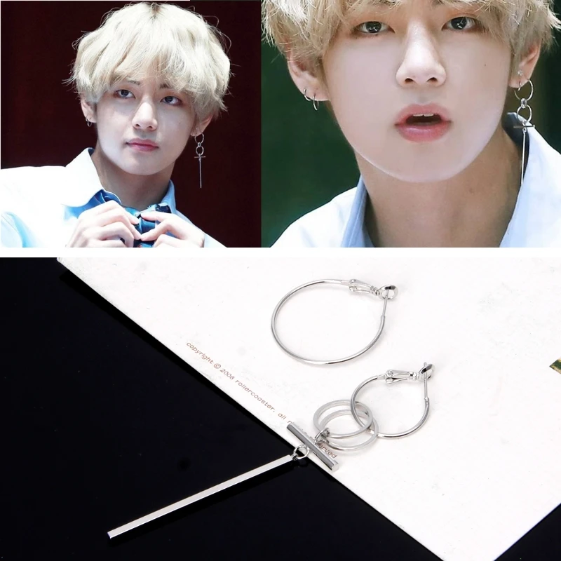 Корейские Bangtan Boys альбом V DNA Висячие серьги ювелирные изделия неправильной