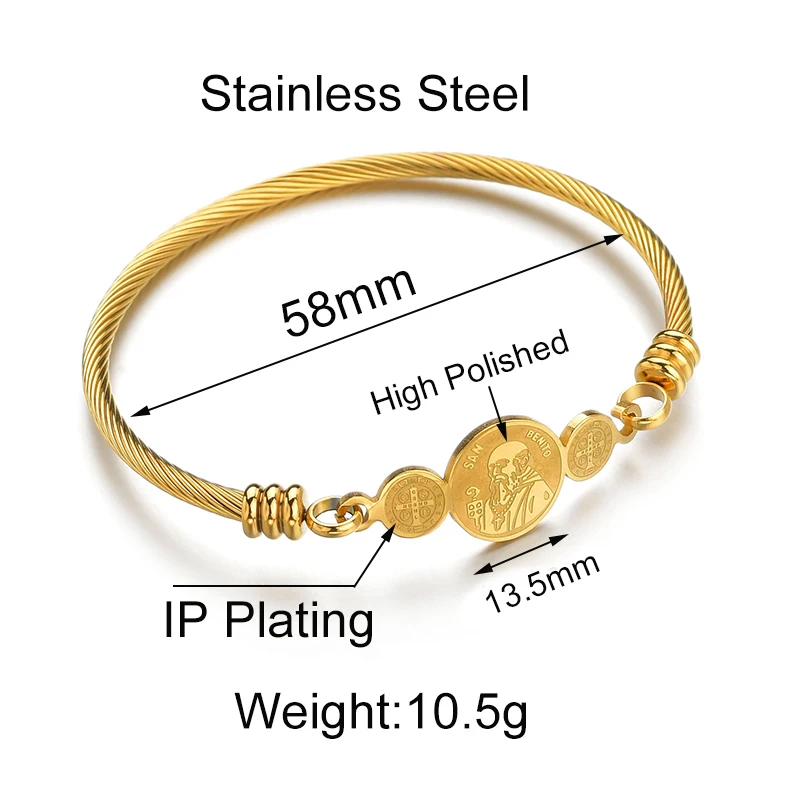 ELSEMODE 6 стилей Святого Бенедикта амулет религиозные очаровательные браслеты