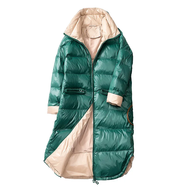 2019 утиный пуховик женская зимняя верхняя одежда пальто Женская длинная