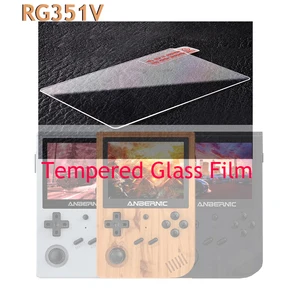 tempered glass film glass screen for rg351v retro game console 3 5 inch screen film accessories ps1 screen protector for rg351v free global shipping