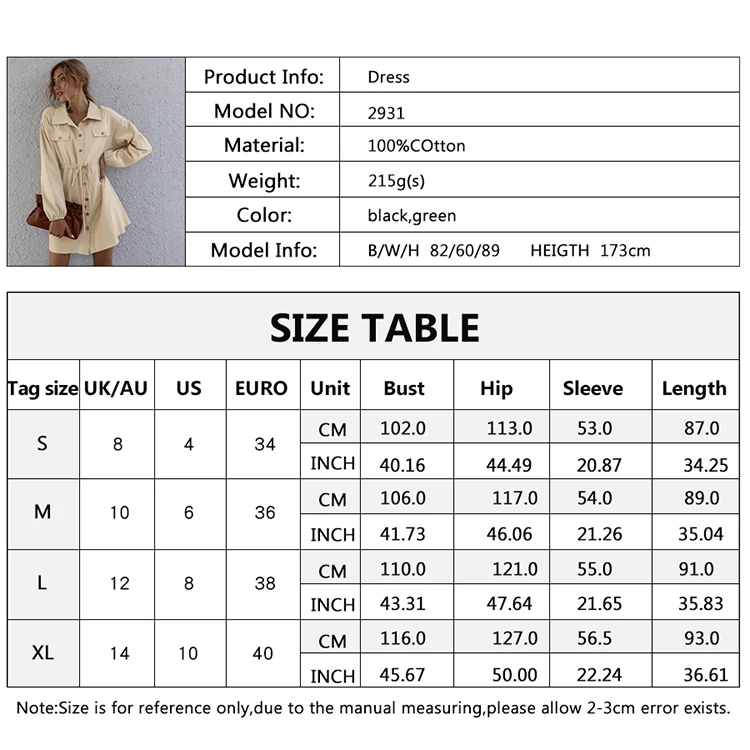 

Women's Casual Buttons Shirt Dress Lapel Neck Long Sleeve Lace Up Dresses Solid OL Shirt Pockets female Fall Elegant Vestido