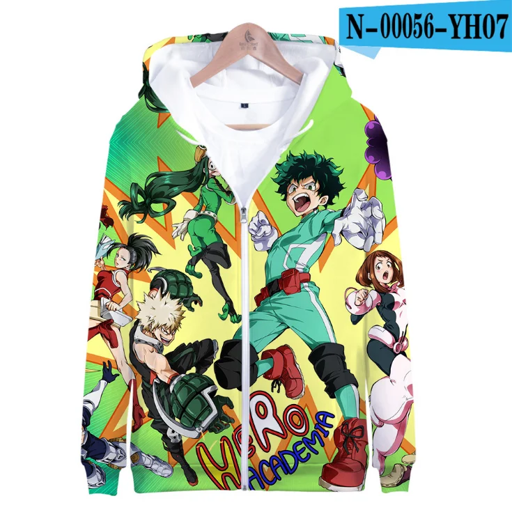 

Classic Hot Sale Anime My Hero Academia 3D Printed Zipper Hoodies Boys/girls Sweatshirts Adult/child Long Sleeve Jackets Coats