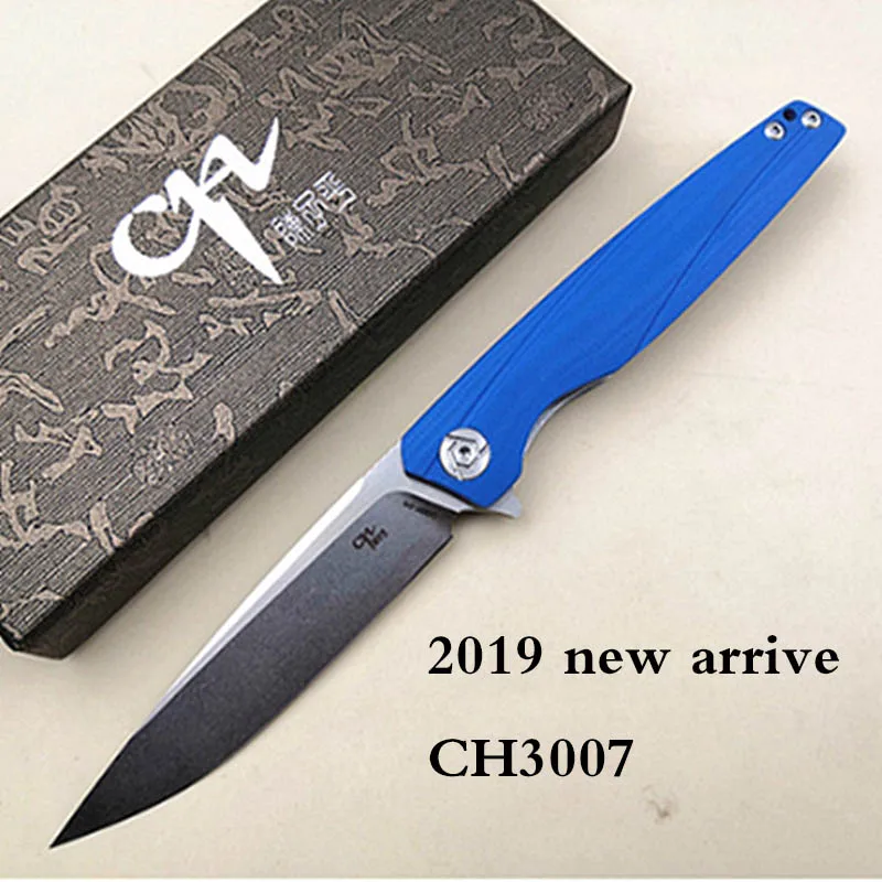 CH3007-BLUE CH3504 складной нож G10 Ручка D2 Лезвие Керамический шариковый подшипник Открытый походный Нож охотничий туризм Рыбалка EDC ручной инструмент подарок - Цвет: CH3007-BLUE