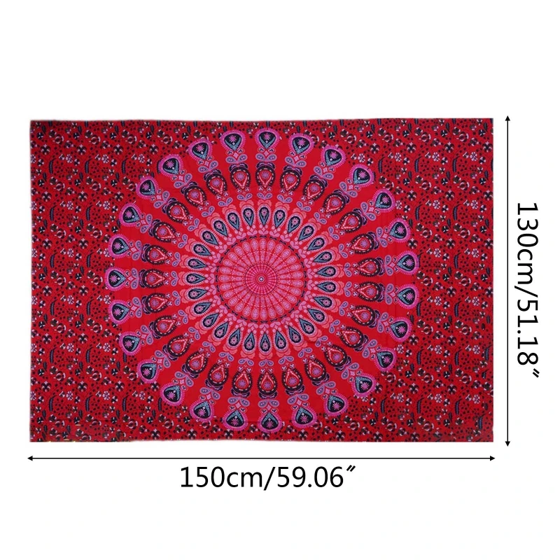 

Indian Mandala Elephant 3D Digital Printing Wall Hanging Tapestry Beach Towel