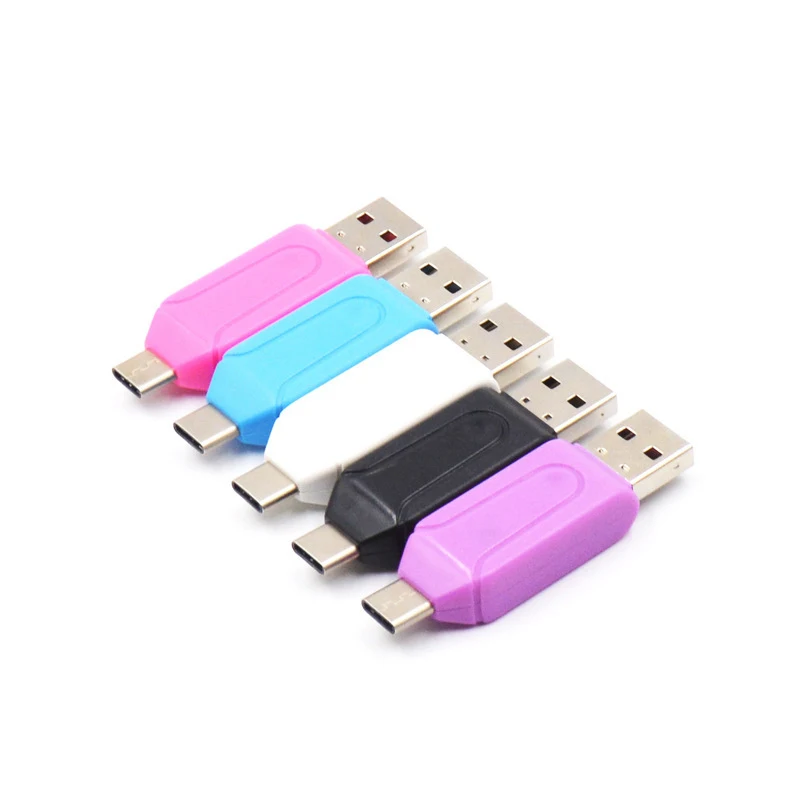 Новый Micro USB Type C & 2 в 1 OTG кард ридер высокоскоростной USB2.0 Универсальный TF/SD для Android