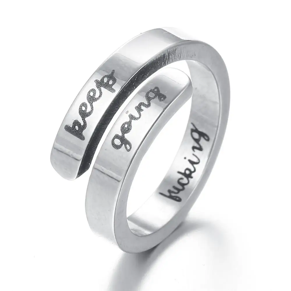 Наслаждайтесь путешествием кольцо Нержавеющая сталь с гравировкой Для женщин