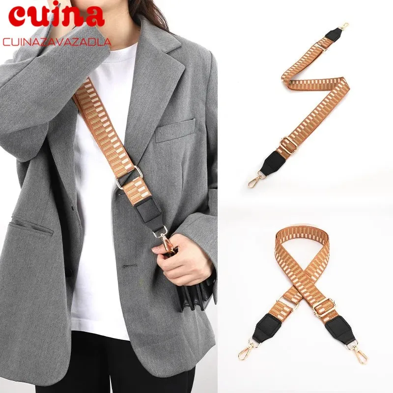 

Аксессуары для сумки, тканевый широкий рюкзак на цепочке, сменный холщовый ремешок через плечо с черной ручкой