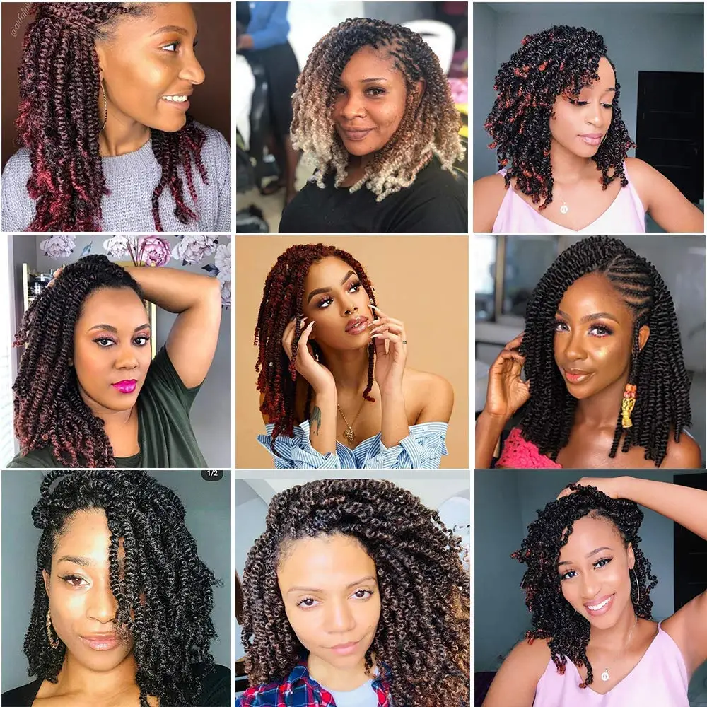 

Spring Twists Crochet Hair for Braids Dreadlocks Jumbo Dreads Ombre Color Braiding Faux Locs Synthetic Hair Extensions For Women