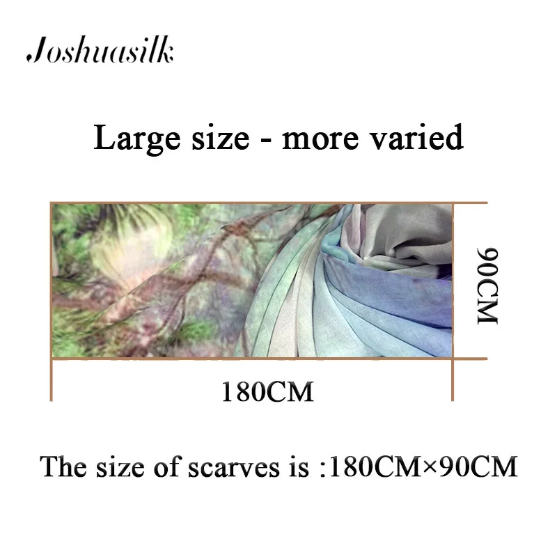 

joshuasilk Women Silk Scarfs Modal Scarves Foulard Femme Shawls And Wraps Natural element