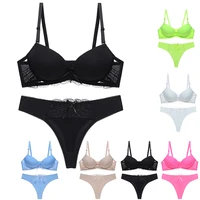 new women sexy bra and thong set push up brassiere plus size underwear panties lingerie suit