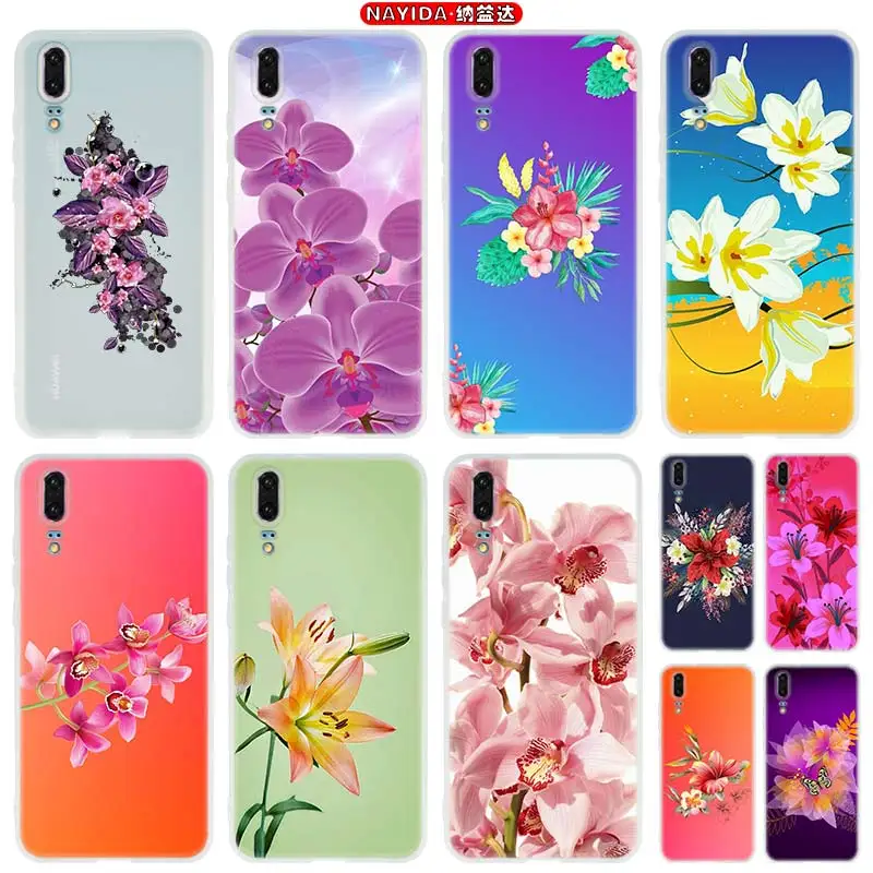 

Чехол для телефона Huawei P50 P40 P10 P20 P30 Lite Pro P Smart Z 2019 2020, чехол с цветами орхидеи