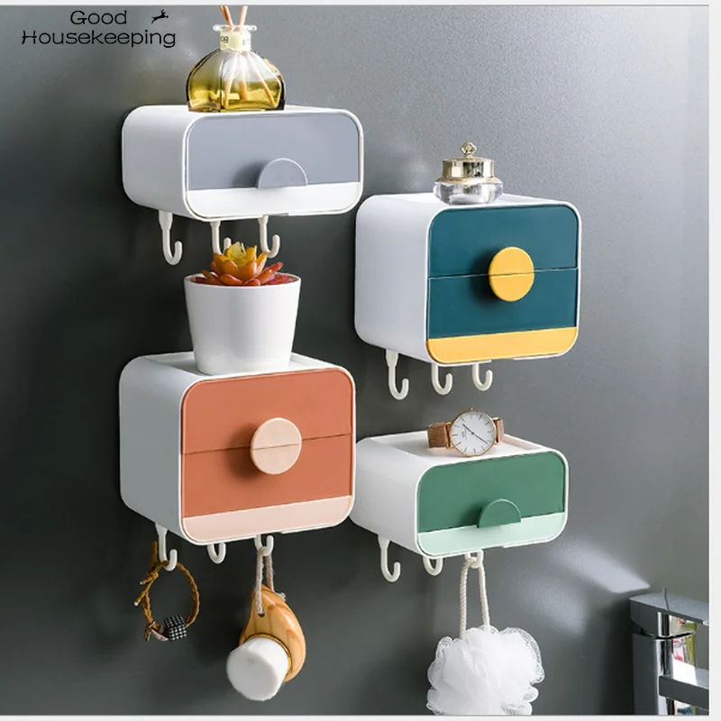 

BAISPO Creativity Double Layer Soap Dish Drain Soap Box For Bathroom Wall Mounted Storage Box Home Non-slip Bathroom Accessories