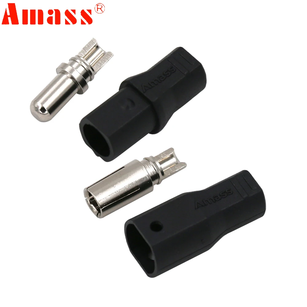 5/10 пар Amass SH4.0U DC500V 35A-50A 4 0 мм пулевой разъем с защитными рукавами для RC Lipo батарея ESC