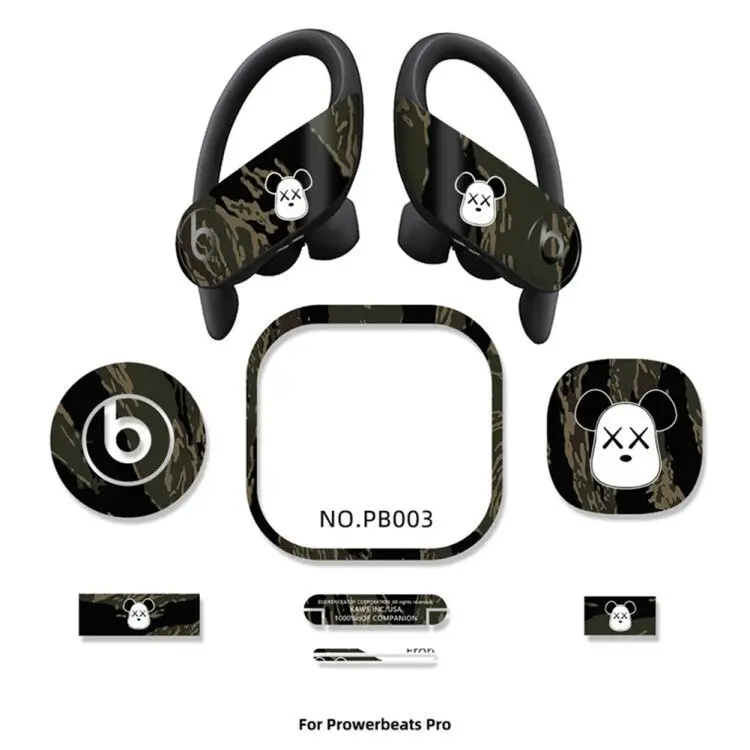 Модный чехол-наклейка для наушников Apple Beats Powerbeats Pro пыленепроницаемый