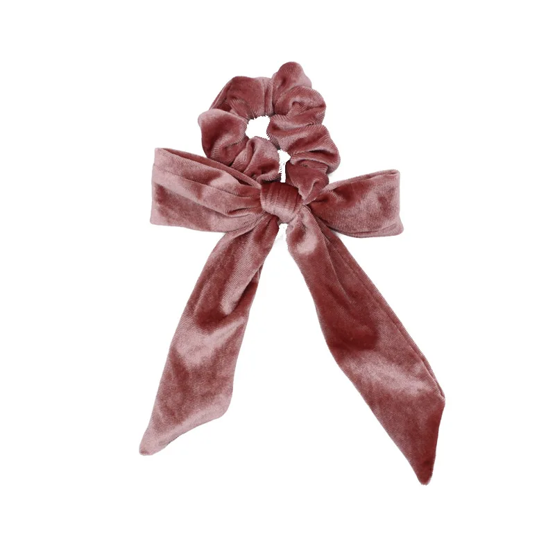 

New Fashion Bsrrette Bow Scrunchie The Fashion Velvet Hair Rope For Women Simple And Generous Handmade Daily Hair Accessories