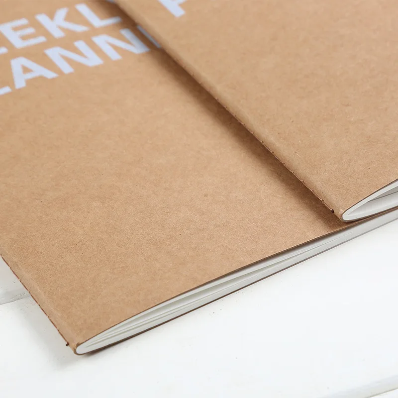 Weekly Planner A5 Kraft Paper 64 pages Notebook time manager Diary Office&ampSchool supplies | Канцтовары для офиса и дома