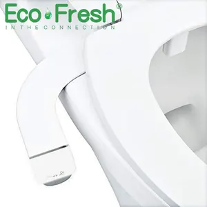 Сиденье для унитаза с биде распылителем пресной воды и самоочищающимся соплом и гигиенической защитной решеткой, не электро-механически легко