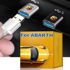 Автомобильный Стайлинг, переходник с Type C на USB, автомобильный зарядный адаптер для Fiat Abarth 595 Abarth 500 Abarth 124 Spider, автомобильные аксессуары
