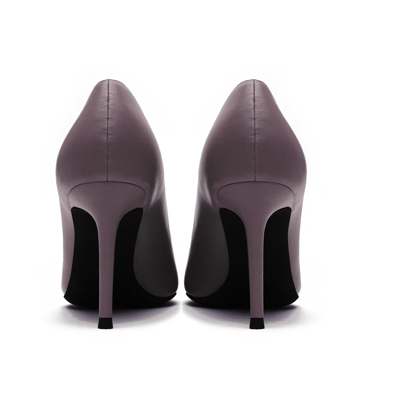 2022 New Women 6CM/8CM Thin High Heeled Pointed Toe Shoes Spring Autumn Genuine Leather Pumps Ladies Summer Wedding Shoes N0007