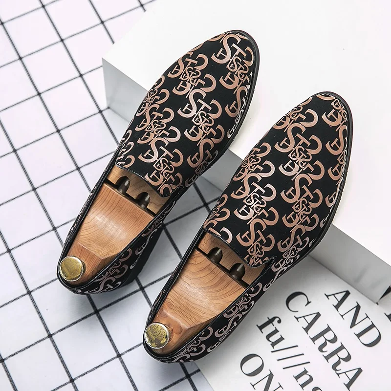 

Brown Leather Shoes Black Shoes Men Luxury Fashion Trainers Men's Loafers Big Size Casual Leather Hippie Sport Sneakers