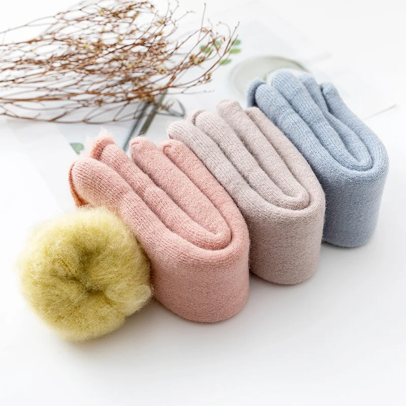 Носки для малышей Зимние Длинные с рисунком теплые хлопковые носки маленьких