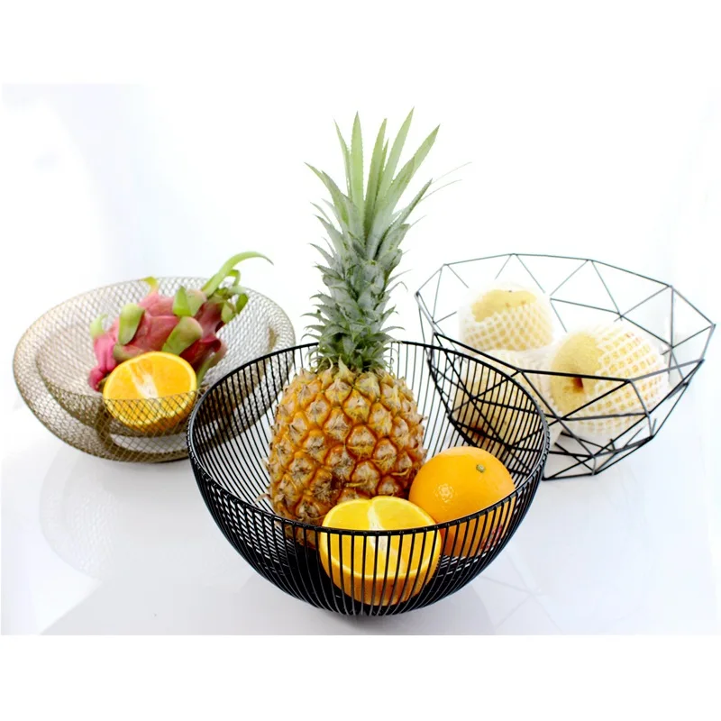 Фруктовая тарелка в скандинавском стиле необычная железная корзина для фруктов