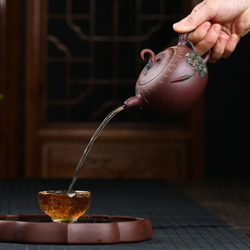

Tetera Teapot Yixing Zisha Clay Chinese Porcelain Teapots Gongfu Tea Set 320ml New Arrived Famous Handmade Pots With Gift Box