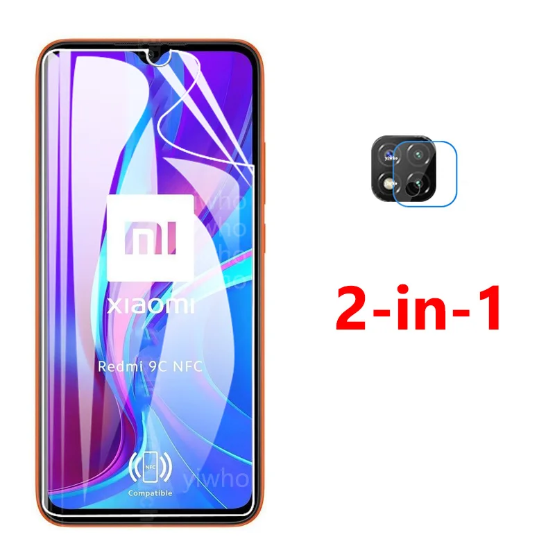 9999d soft hydrogel film screen protector for xiaomi redmi 9c nfc redmi note 9 pro max 9s 8t 9 8 9a 9cnfc tempered glass camera free global shipping