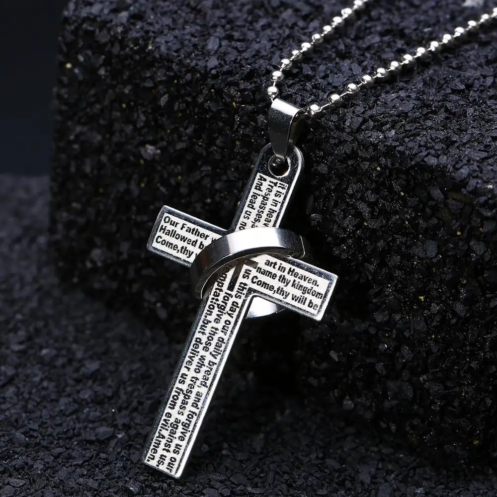 Женское и мужское ожерелье из нержавеющей стали|cross pendant necklace|chain necklacemen chain necklace |