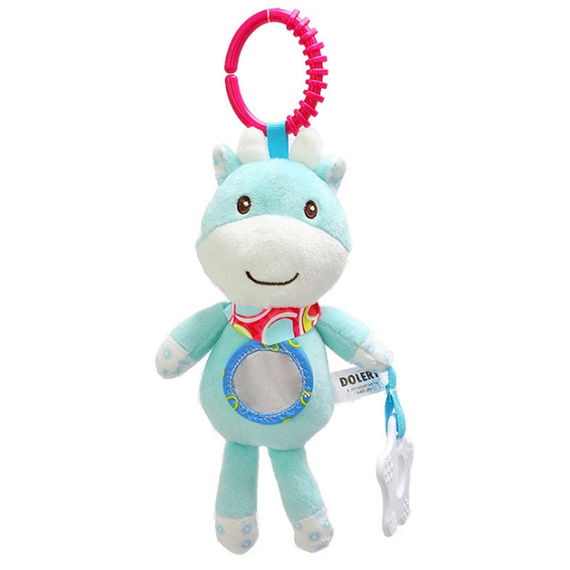 

Funny Kids Rattles Toys Cotton Stroller Accessories Hanging Plush Toy Animal Clip Baby Crib Bed Hanging Bells Toys