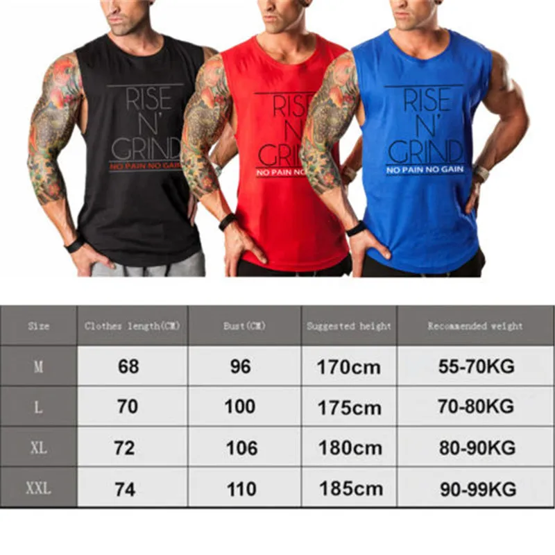 Майка мужская хлопковая без рукавов брендовая Спортивная майка для бодибилдинга