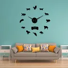 Настенные часы с изображением австралийского крупного рогатого скота, домашний декор сделай сам, современные бесшумные акриловые 3d-часы для любителей собак, спальни