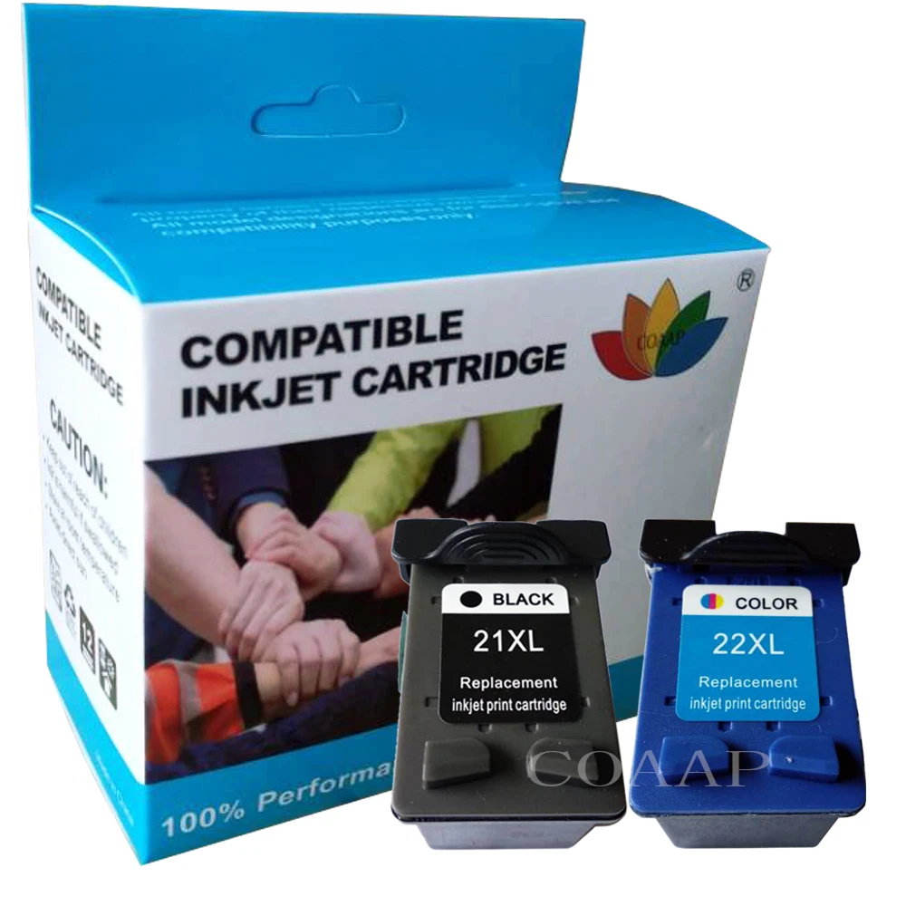 

Hot Compatible hp21 22 Refilled Ink Cartridges Deskjet 3910 3920 D1311 D1320 D1341 D1360 Printer Cartridge for hp 21XL and 22XL